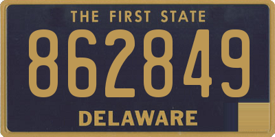 DE license plate 862849