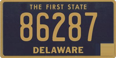 DE license plate 86287