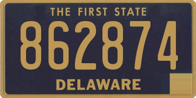 DE license plate 862874