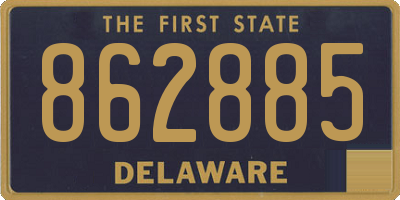 DE license plate 862885