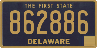 DE license plate 862886