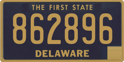 DE license plate 862896