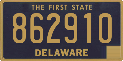 DE license plate 862910