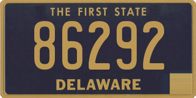 DE license plate 86292
