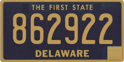 DE license plate 862922