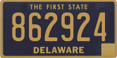 DE license plate 862924