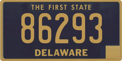 DE license plate 86293