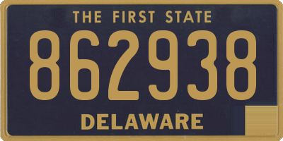 DE license plate 862938