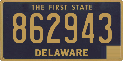 DE license plate 862943