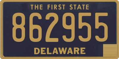 DE license plate 862955