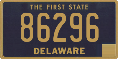 DE license plate 86296