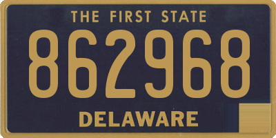 DE license plate 862968