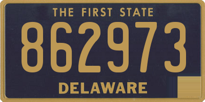 DE license plate 862973