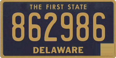 DE license plate 862986