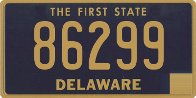 DE license plate 86299