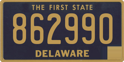 DE license plate 862990