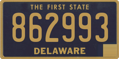 DE license plate 862993