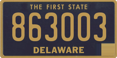 DE license plate 863003
