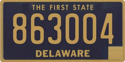 DE license plate 863004