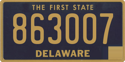 DE license plate 863007