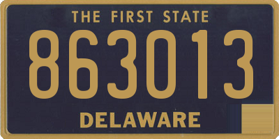 DE license plate 863013
