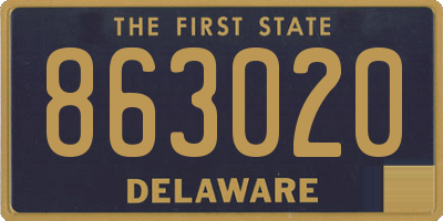DE license plate 863020