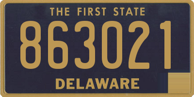 DE license plate 863021