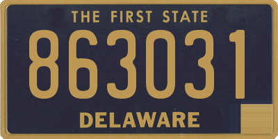 DE license plate 863031