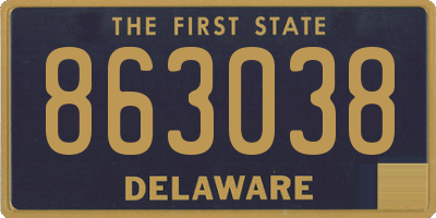 DE license plate 863038