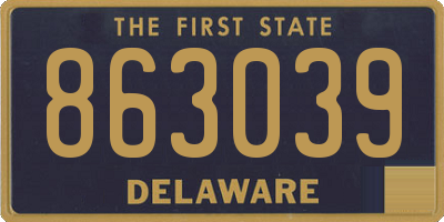 DE license plate 863039