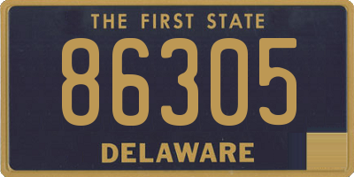 DE license plate 86305