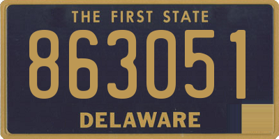 DE license plate 863051