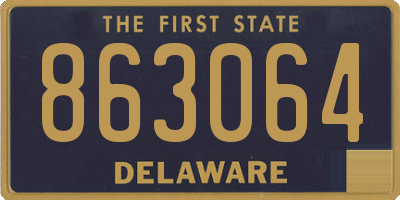 DE license plate 863064