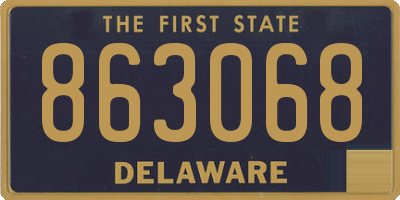 DE license plate 863068