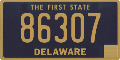 DE license plate 86307