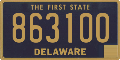 DE license plate 863100