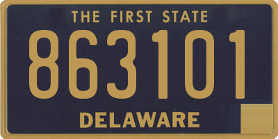 DE license plate 863101