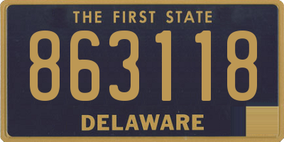 DE license plate 863118