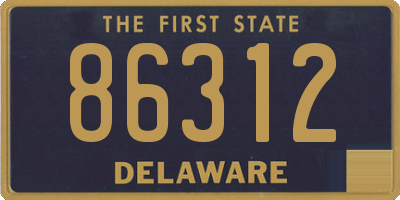 DE license plate 86312