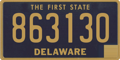 DE license plate 863130