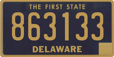 DE license plate 863133