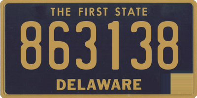 DE license plate 863138
