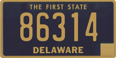 DE license plate 86314