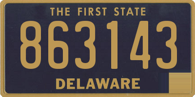 DE license plate 863143