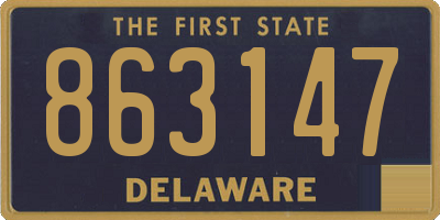 DE license plate 863147