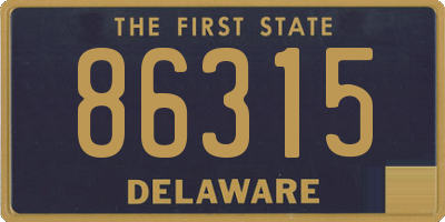 DE license plate 86315
