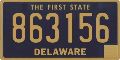 DE license plate 863156