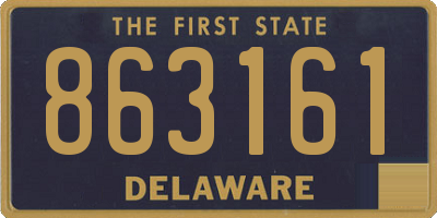 DE license plate 863161