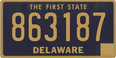 DE license plate 863187