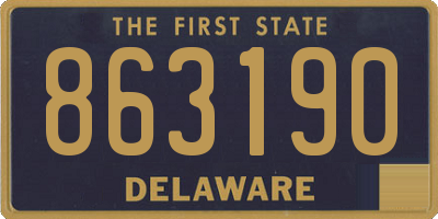 DE license plate 863190
